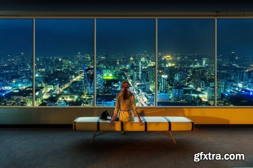 Girl and skyscraper-8xJPEGs