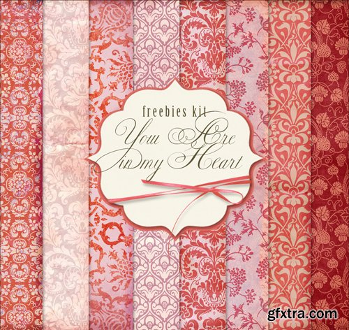 Ornamental Background Textures - You Are in My Heart