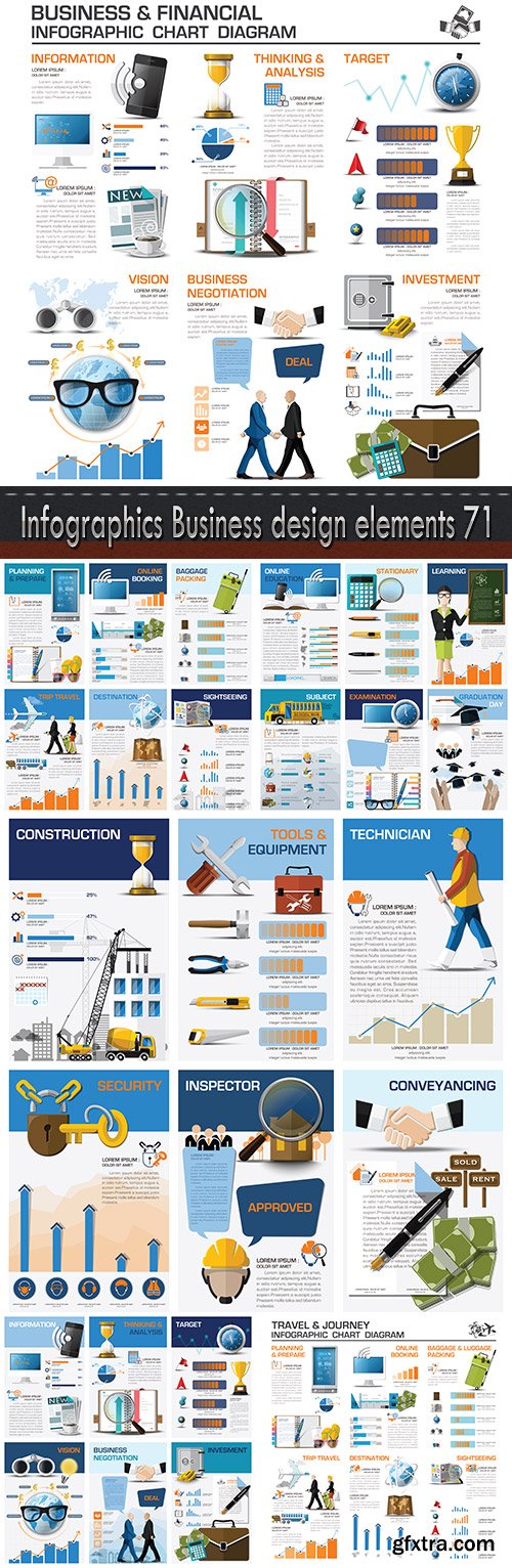 Infographics Business design elements 71