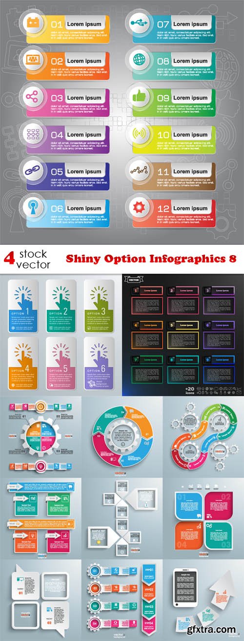 Vectors - Shiny Option Infographics 8