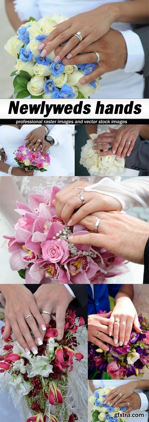 Newlyweds hands-6xJPEGs