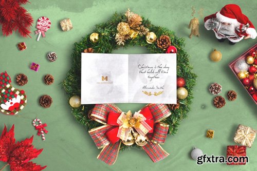 Christmas Header And Hero Scene Mockup 01