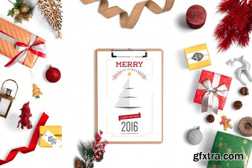 Christmas Header And Hero Scene Mockup 08