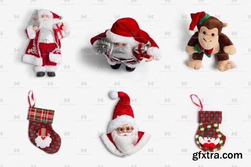 Christmas Santa Claus Figures Isolate