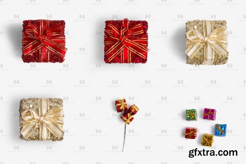 Christmas Gift Boxes Isolate 02