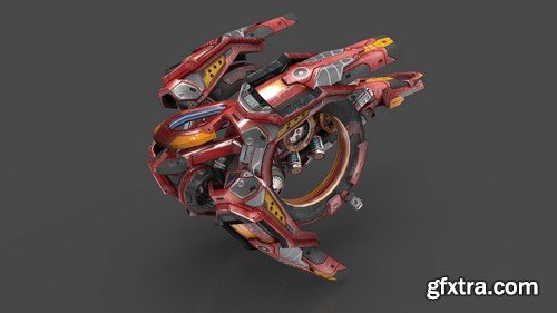 LowPoly 3D Model - Drone V9 - RedManga