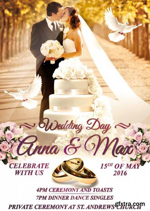 Wedding V8 PSD Flyer Template