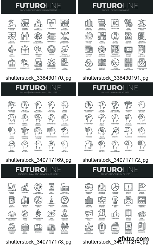 Amazing SS - Modern Thin Line Icons, 25xEPS