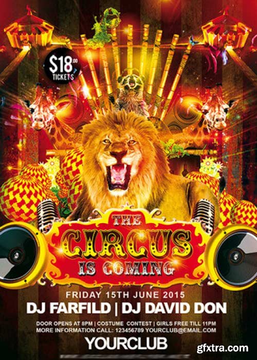 Circus V3 Flyer PSD Template