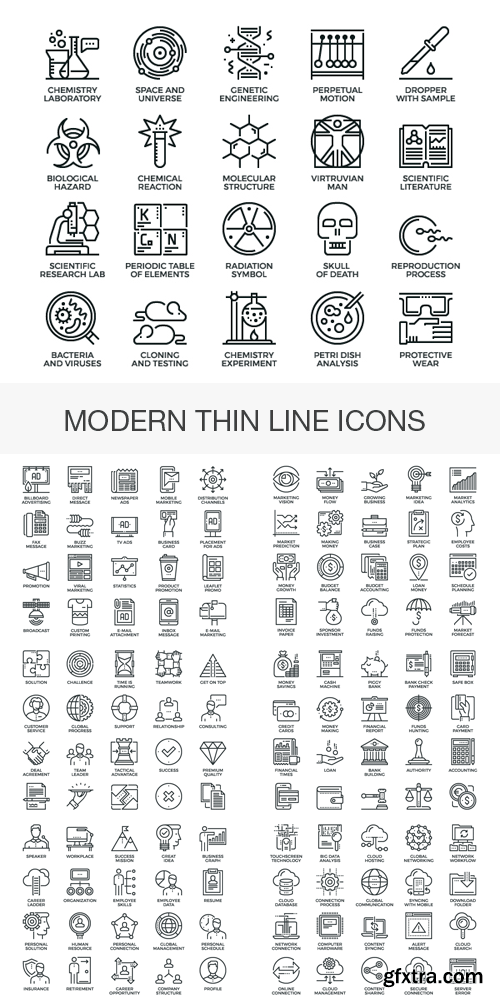 Amazing SS - Modern Thin Line Icons, 25xEPS