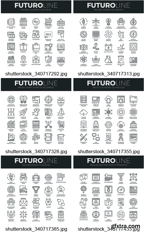 Amazing SS - Modern Thin Line Icons, 25xEPS