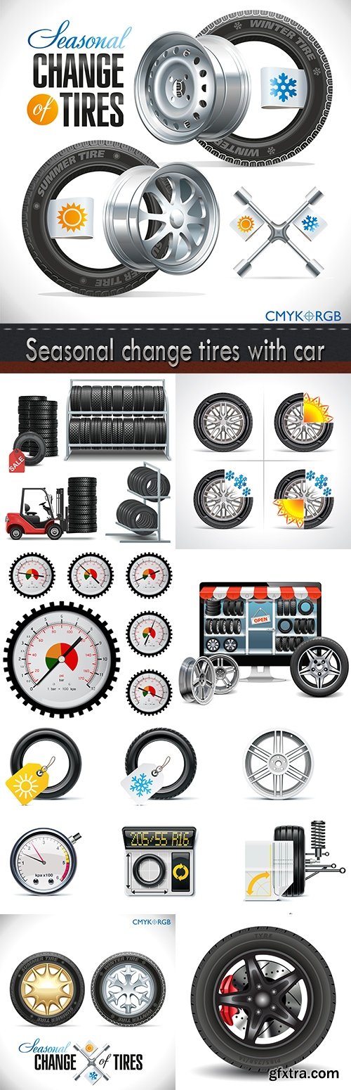 Seasonal change tires with car