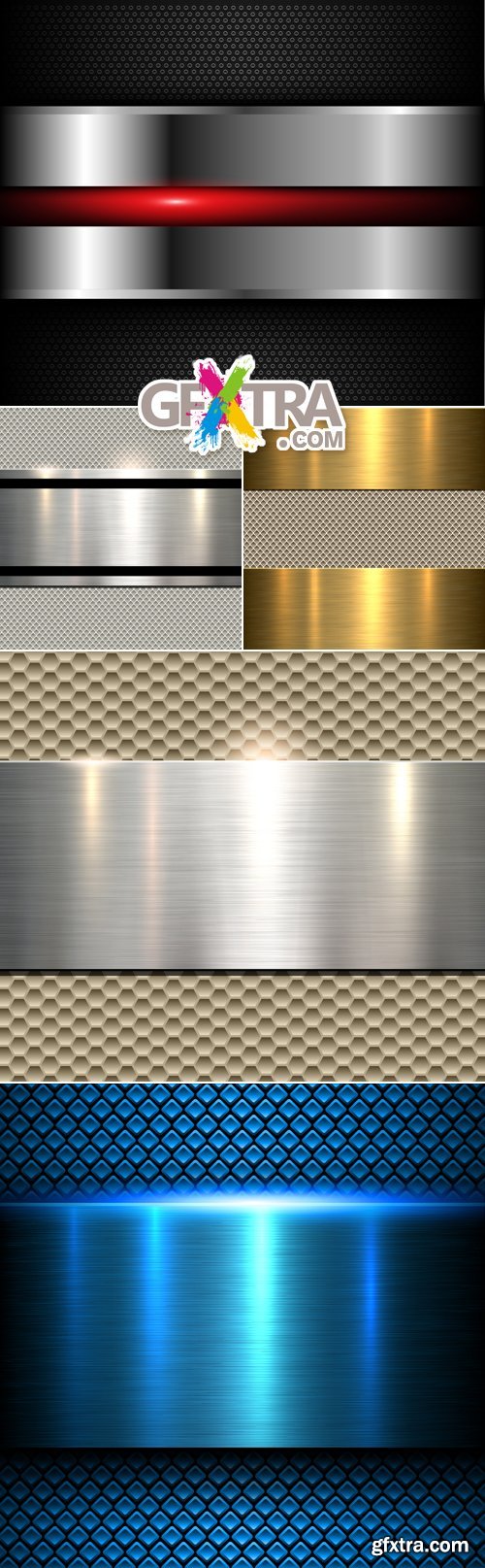 Metallic Backgrounds Vector