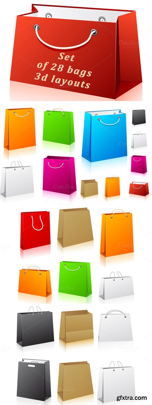 CM - Set of 28 bags 3d layouts 649253