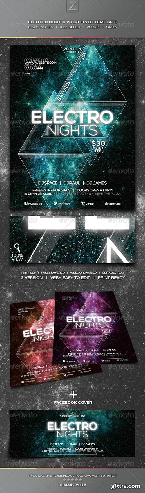 GraphicRiver - Electro Nights Vol.3 Flyer Template 6837353