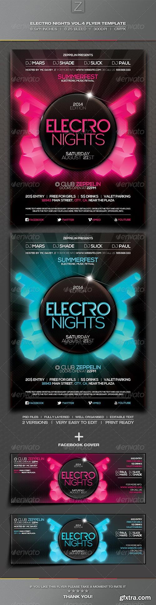 GraphicRiver - Electro Nights Vol.4 Flyer Template 6922851