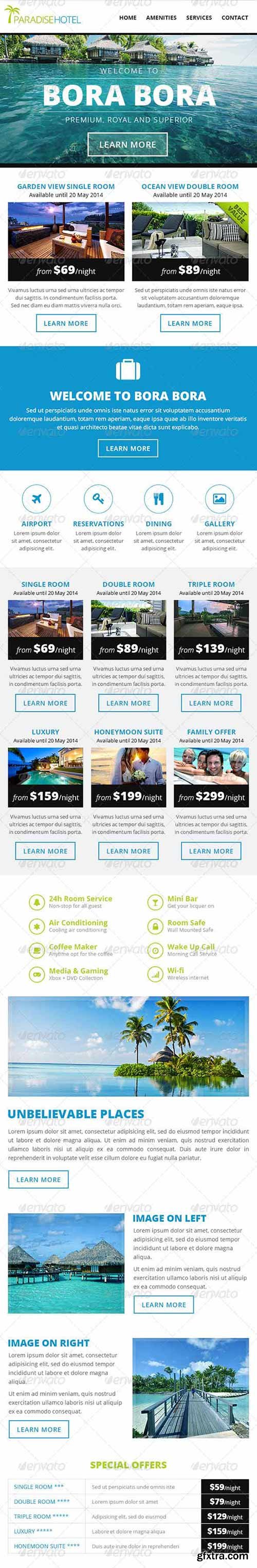 GraphicRiver - ParadiseHotel - Multipurpose E-newsletter Template 7501556