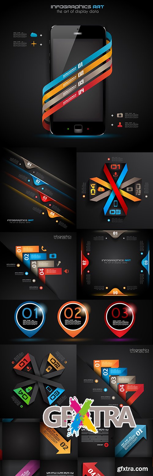 Black design Infographics elements