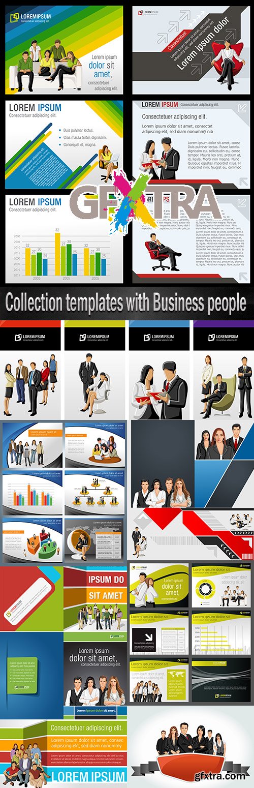 Collection templates with Business people