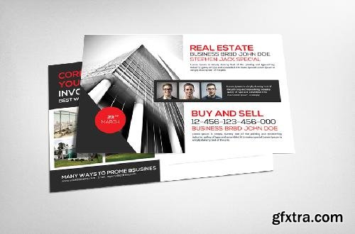 CreativeMarket Real Estate Postcard Template 632038