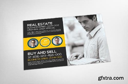 CreativeMarket Real Estate Agent Postcard Template 632018