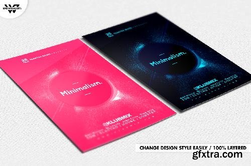 CreativeMarket MINIMAL MUSIC Flyer Template 632576