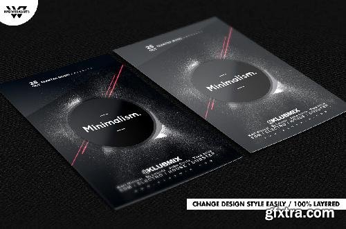 CreativeMarket MINIMAL MUSIC Flyer Template 632576