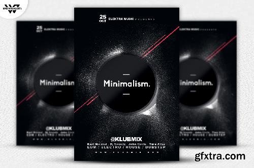 CreativeMarket MINIMAL MUSIC Flyer Template 632576