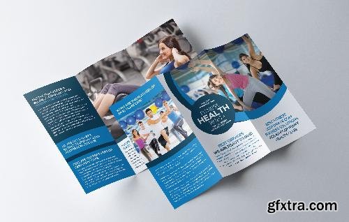 CreativeMarket Fitness and Gym Tri-Fold Brochure 631906