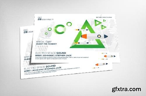 CreativeMarket Electro Space Flyer Template 631930