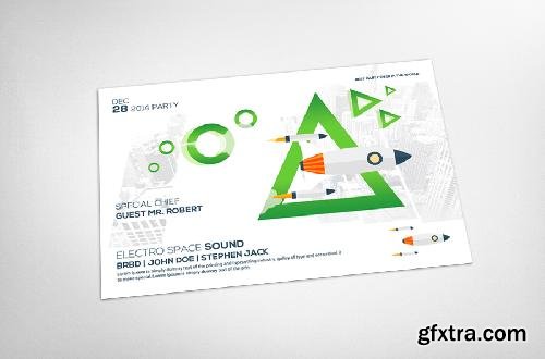 CreativeMarket Electro Space Flyer Template 631930