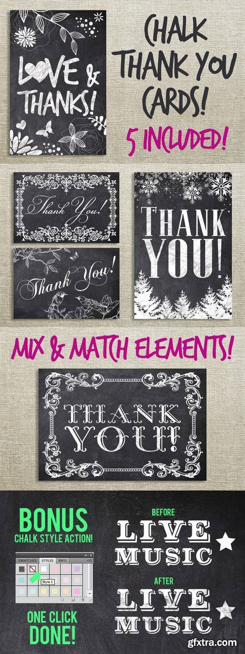 CM - Chalk Thank You Cards Bundle 77335