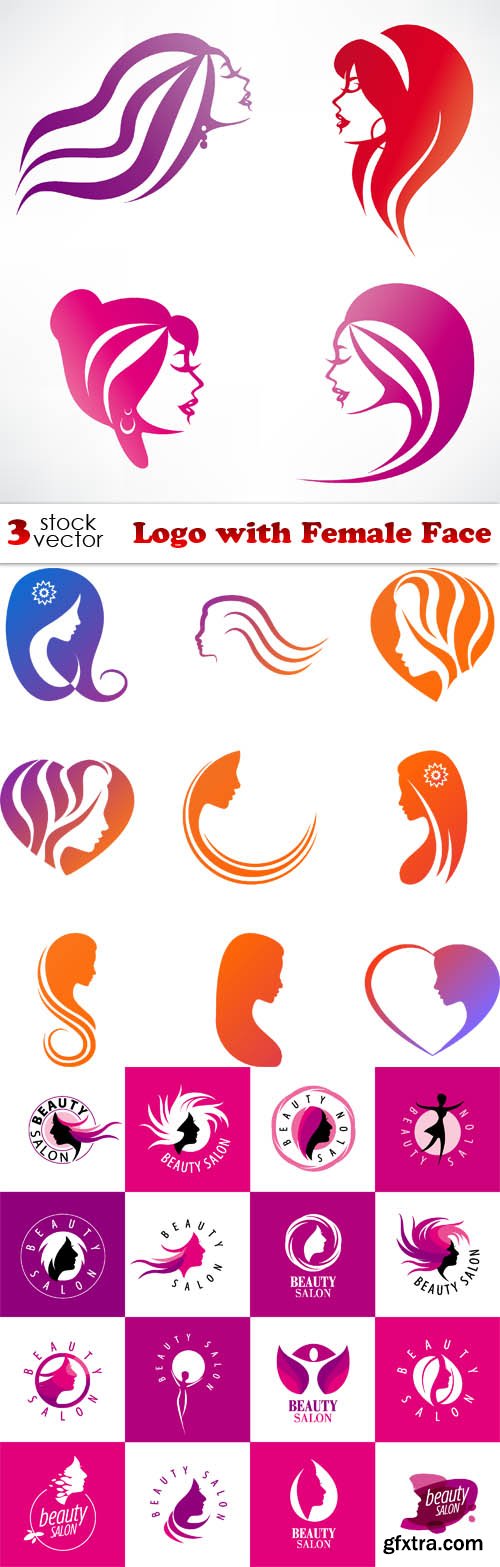 Vectors - Logo with Female Face