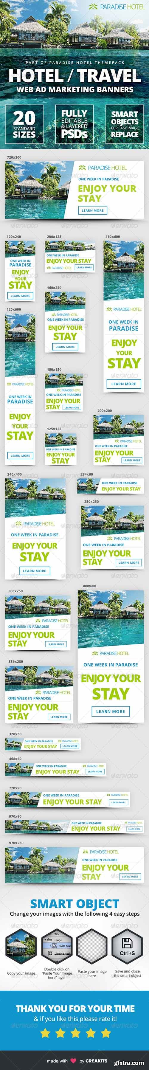 GraphicRiver - Hotel - Travel Web Ad Marketing Banners 8315608