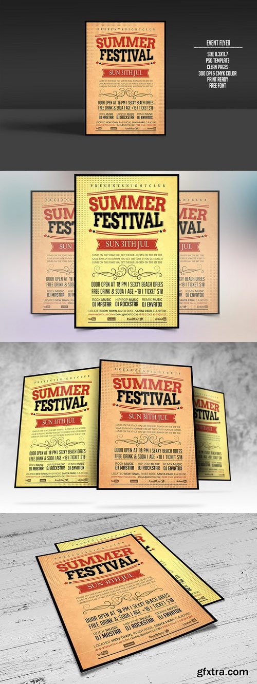 CM - Vintage Summer Festival Flyer 271563