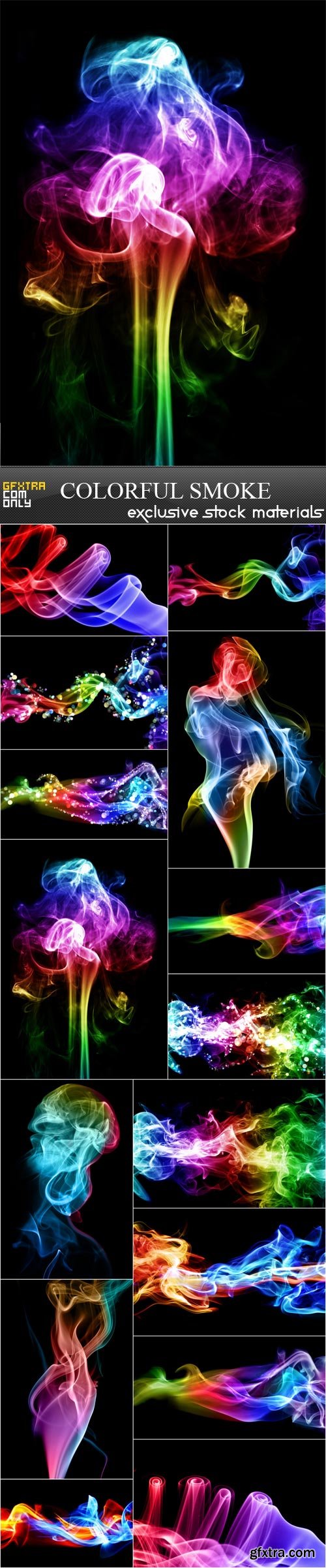 Colorful smoke, 15 x UHQ JPEG