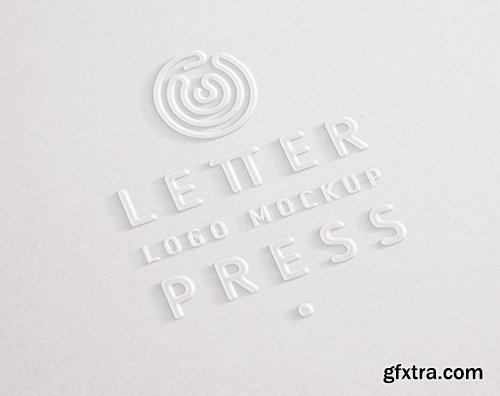 Embossed 3D Logo Mock-Up Template