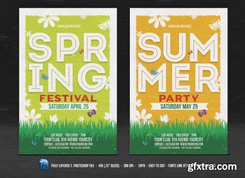 CreativeMarket Spring/Summer Flyers 596881