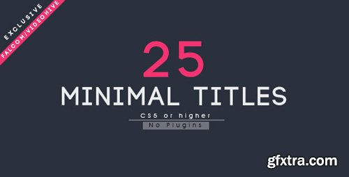 Videohive - 25 Minimal Titles - 12812169