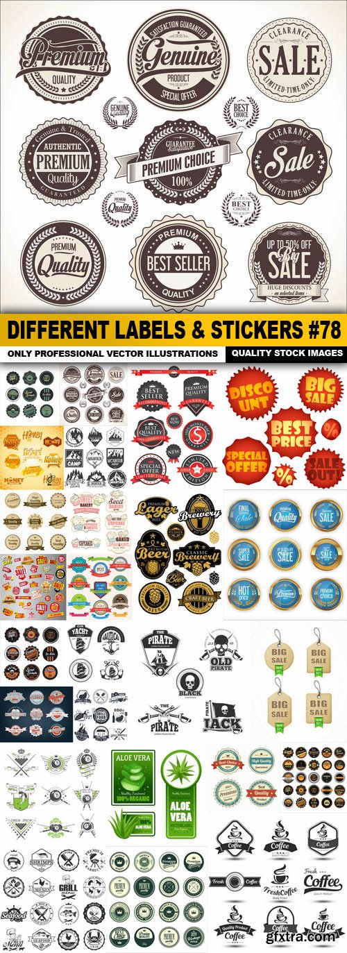 Different Labels &amp; Stickers #78 - 25 Vector