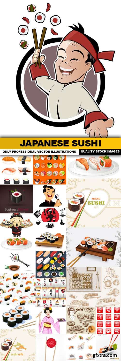 Japanese Sushi - 25 Vector