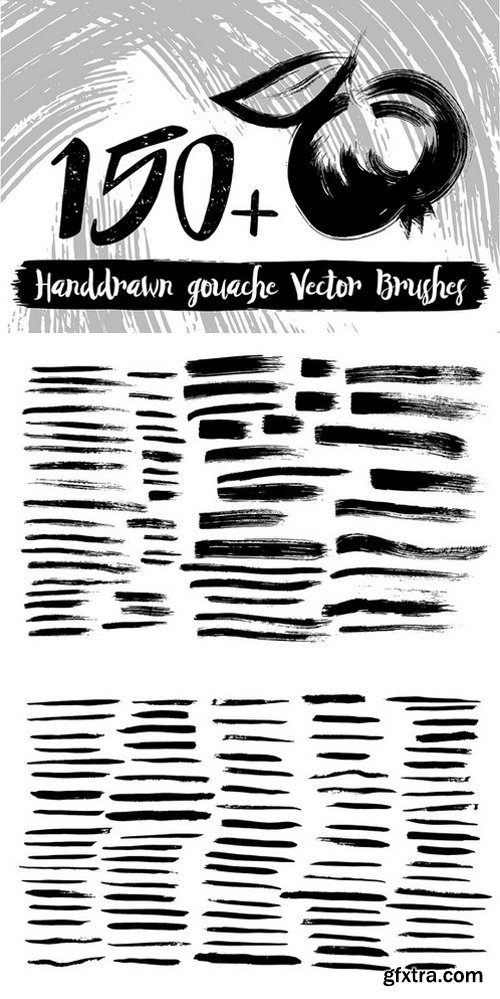 CM - Handdrawn gouache Vector Brushes 653119