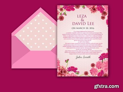 CreativeMarket 7 Wedding Invitation Cards Bundle 624204