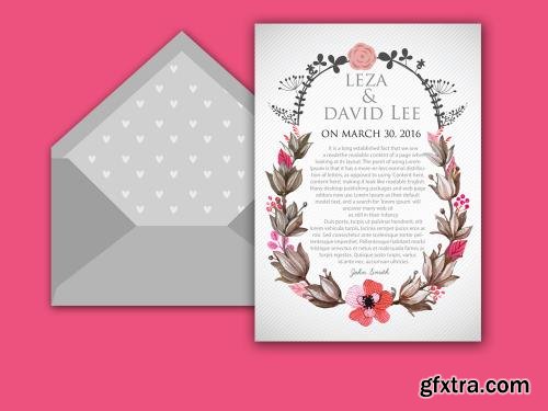 CreativeMarket 7 Wedding Invitation Cards Bundle 624204