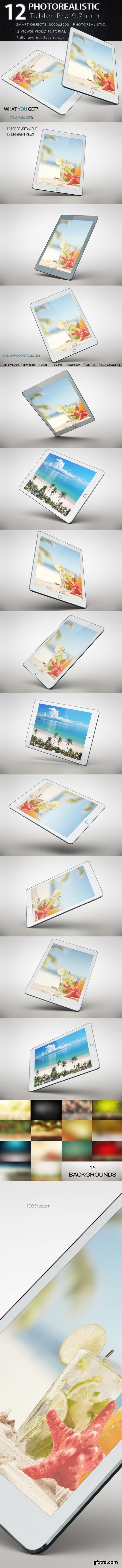 CreativeMarket Bundle iPad Pro 9.7 Inch 2016 Mockup 627115