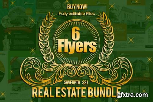 CreativeMarket Real Estate Agency Flyer Bundle 605929