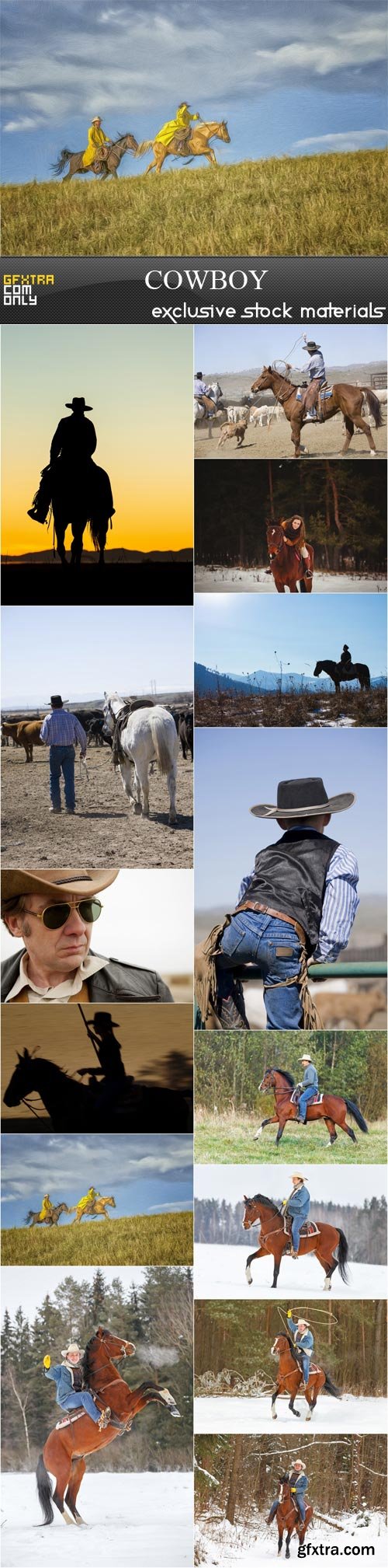 Cowboy,14 x UHQ JPEG