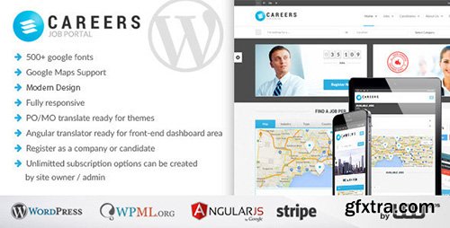 ThemeForest - Careers v1.0.1 - Job Portal & Candidates WP Theme - 10695174