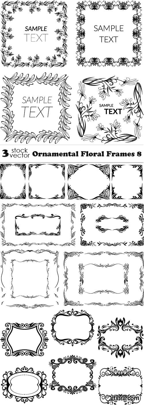 Vectors - Ornamental Floral Frames 8