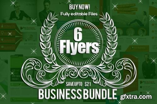 CreativeMarket 6 Business Field Flyers Bubdle 605888